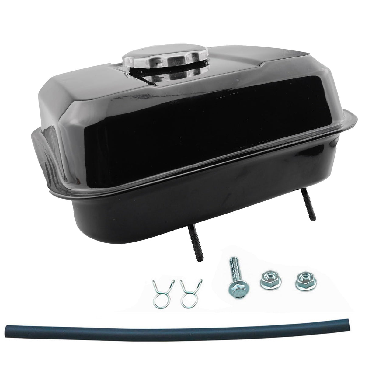 HZ gas tank front view showing mounting points and durable construction for easy replacement
