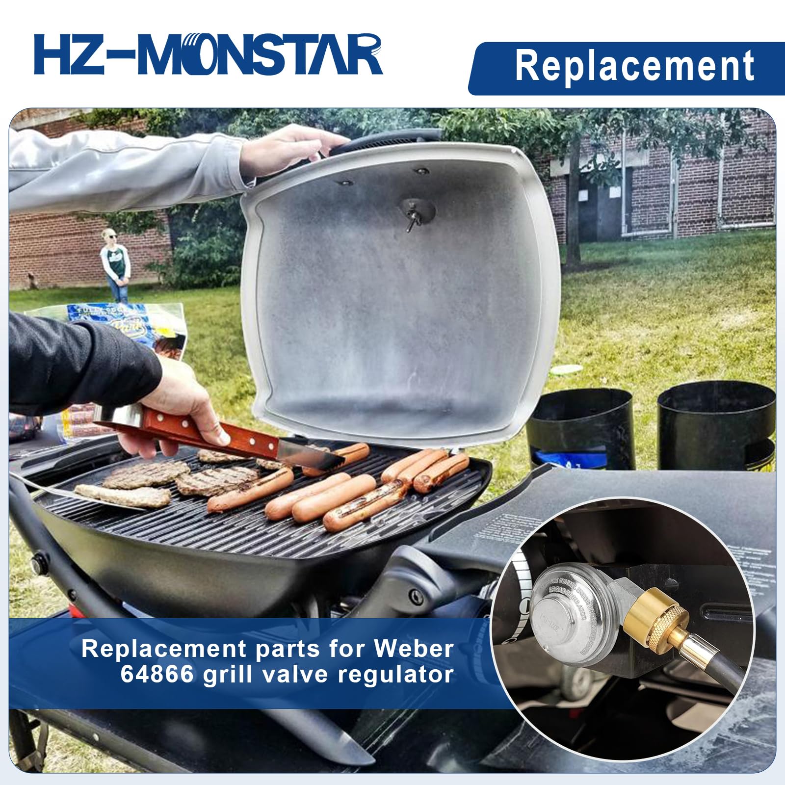 HZ-MONSTAR installed on Weber Q1200 demonstrating restored burner performance