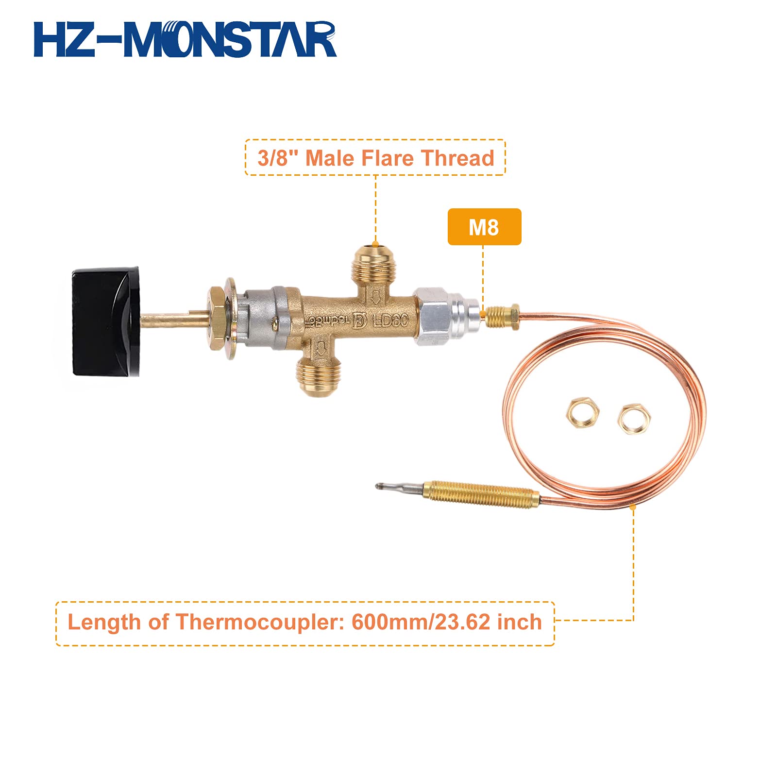 HZ-MONSTAR push-button igniter closeup delivering quick reliable sparks
