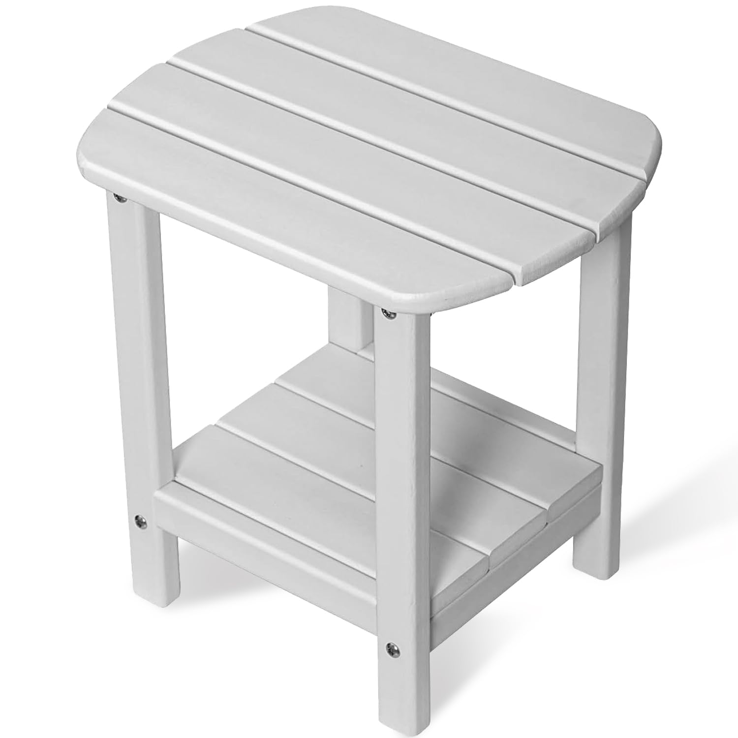 HZLBZYON front view of square side table showing wood-look and stable design benefit