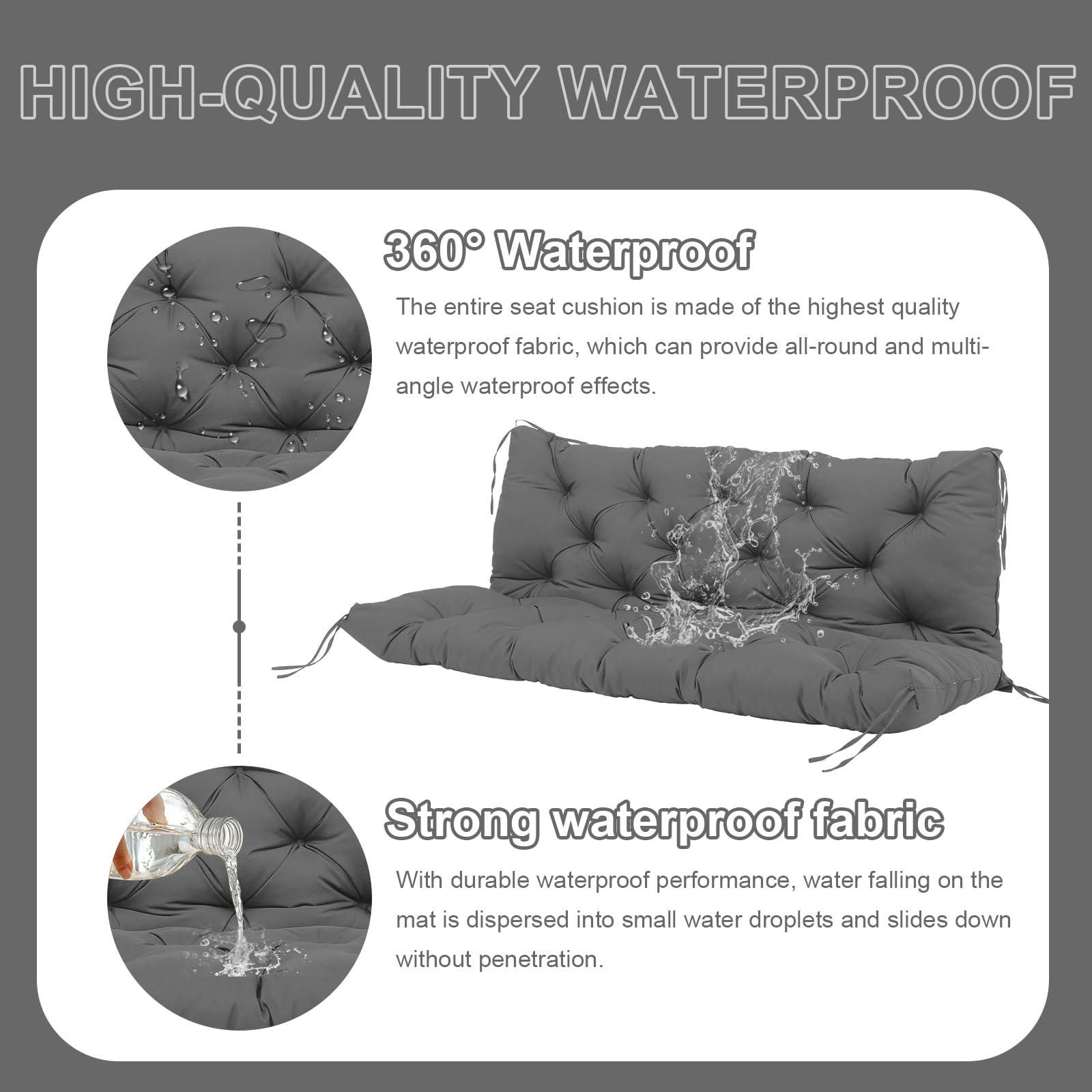 HZMGPCM close-up waterproof fabric texture demonstrating easy-clean benefit