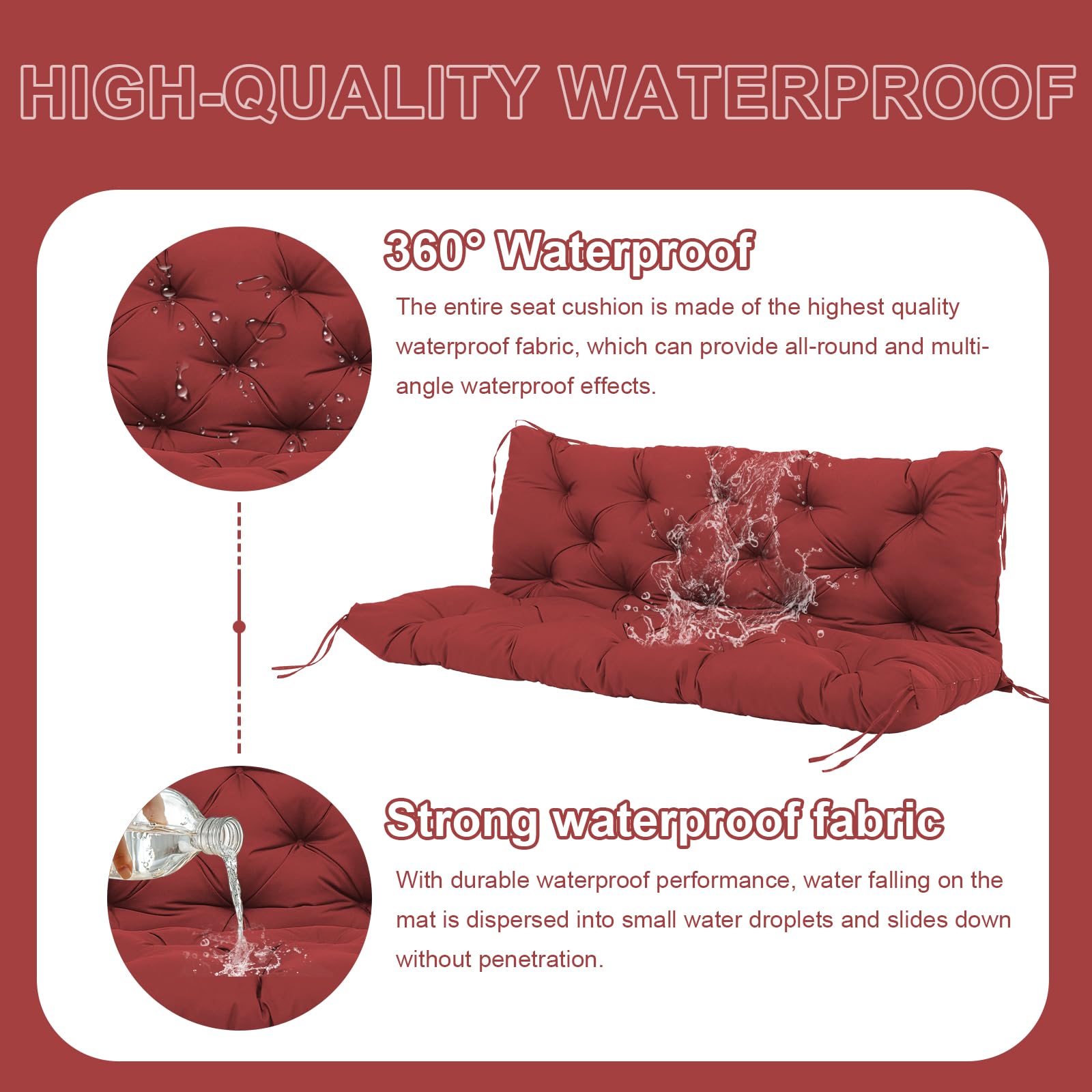 HZMGPCM close-up of waterproof polyester texture highlighting easy-clean benefit