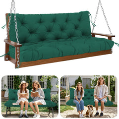 HZMGPCM front view of dark green 3-seater cushion showing fit and color benefit