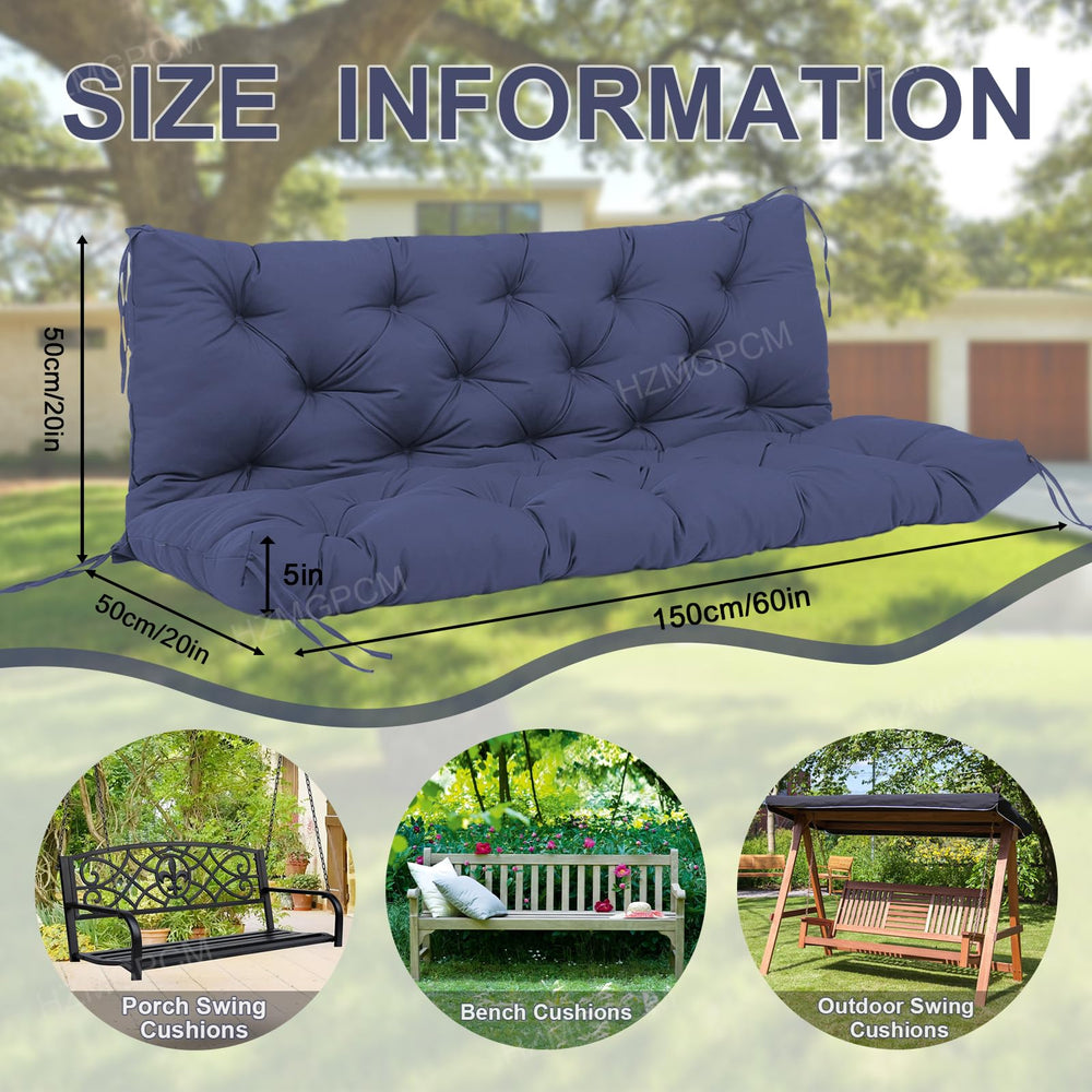 HZMGPCM in use on a porch swing demonstrating stable, comfortable seating