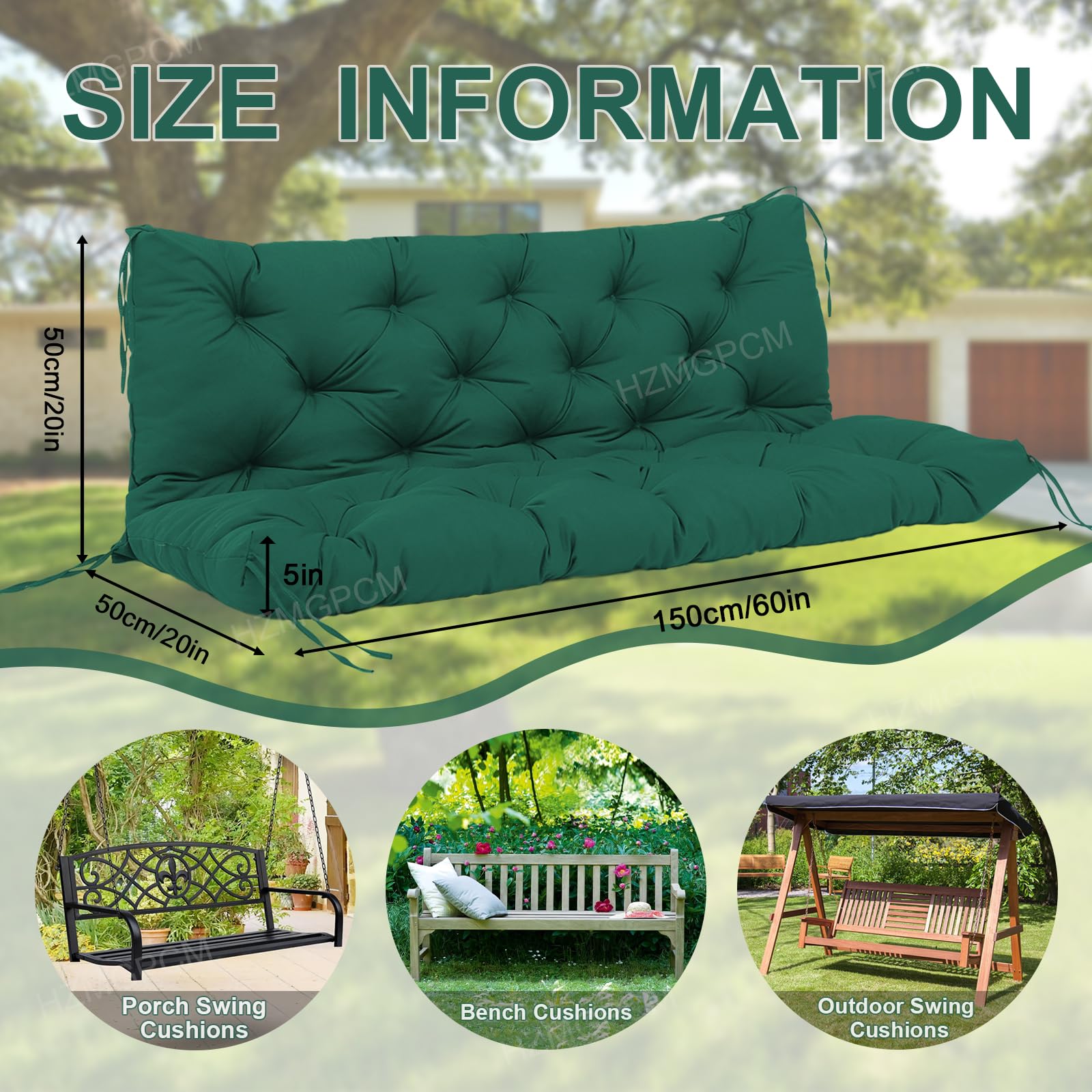 HZMGPCM cushion next to ruler for scale showing accurate 60x40 size benefit