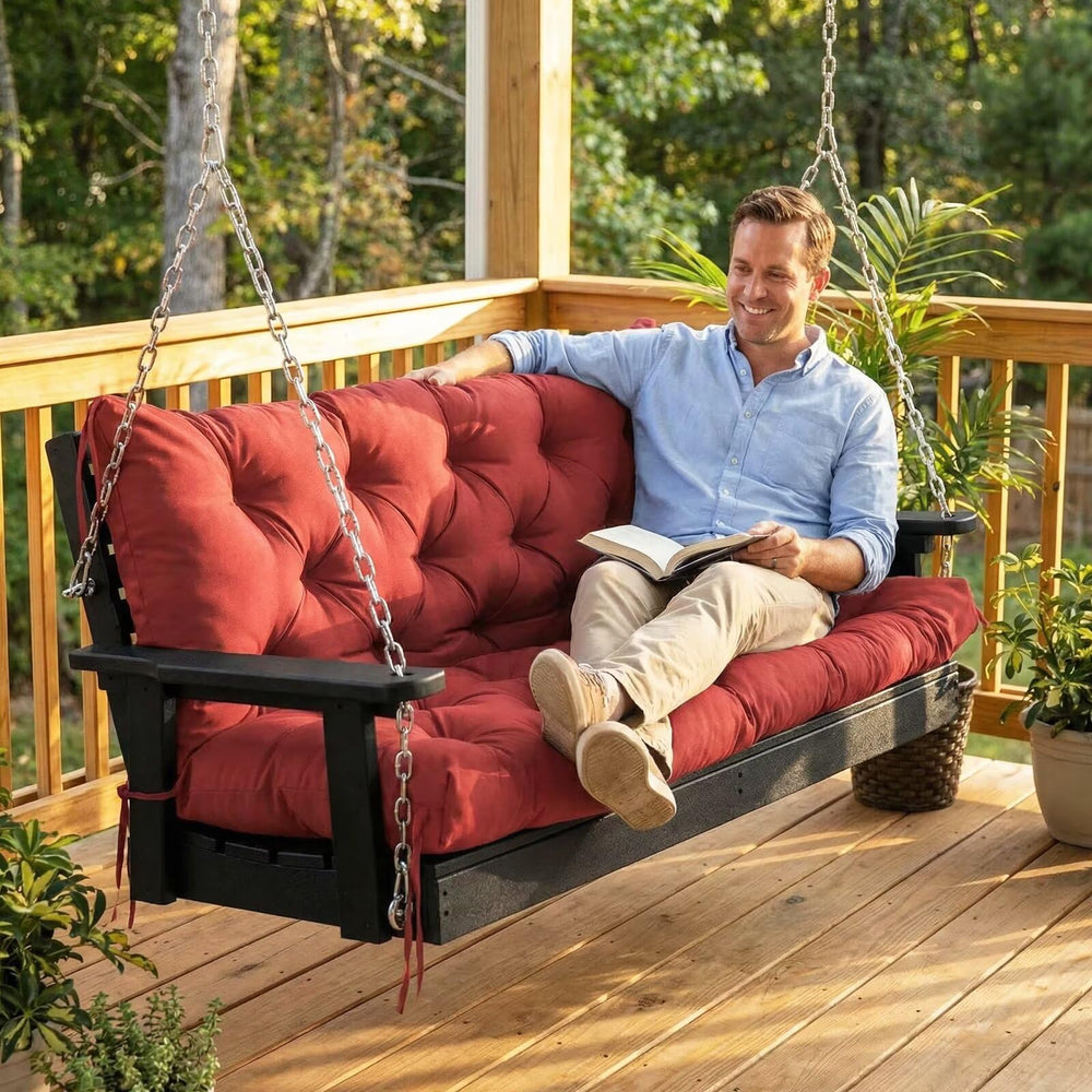 HZODJBH lifestyle patio setting showing coordinated outdoor relaxation