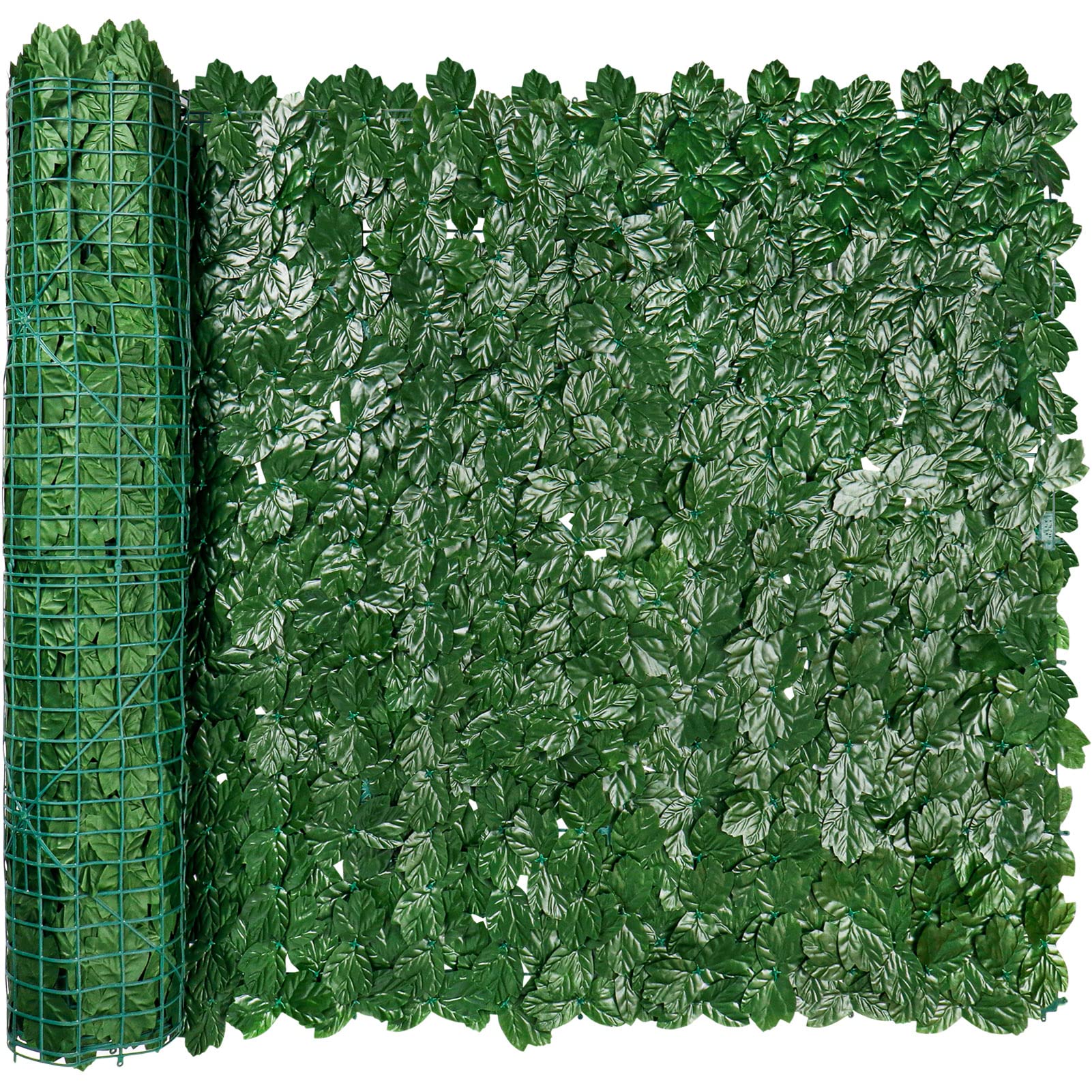 i COVER front view panel showing full faux ivy privacy coverage and curb appeal