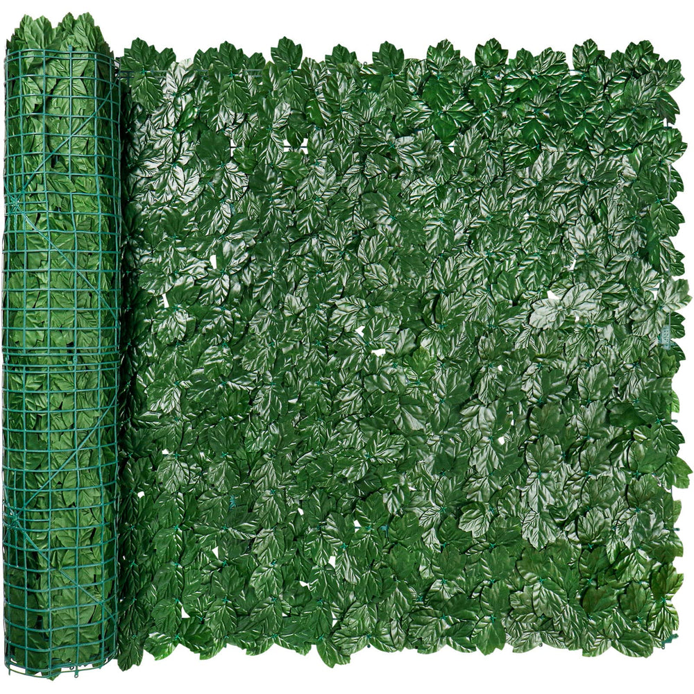 i COVER front view panel showing full faux ivy privacy coverage and curb appeal