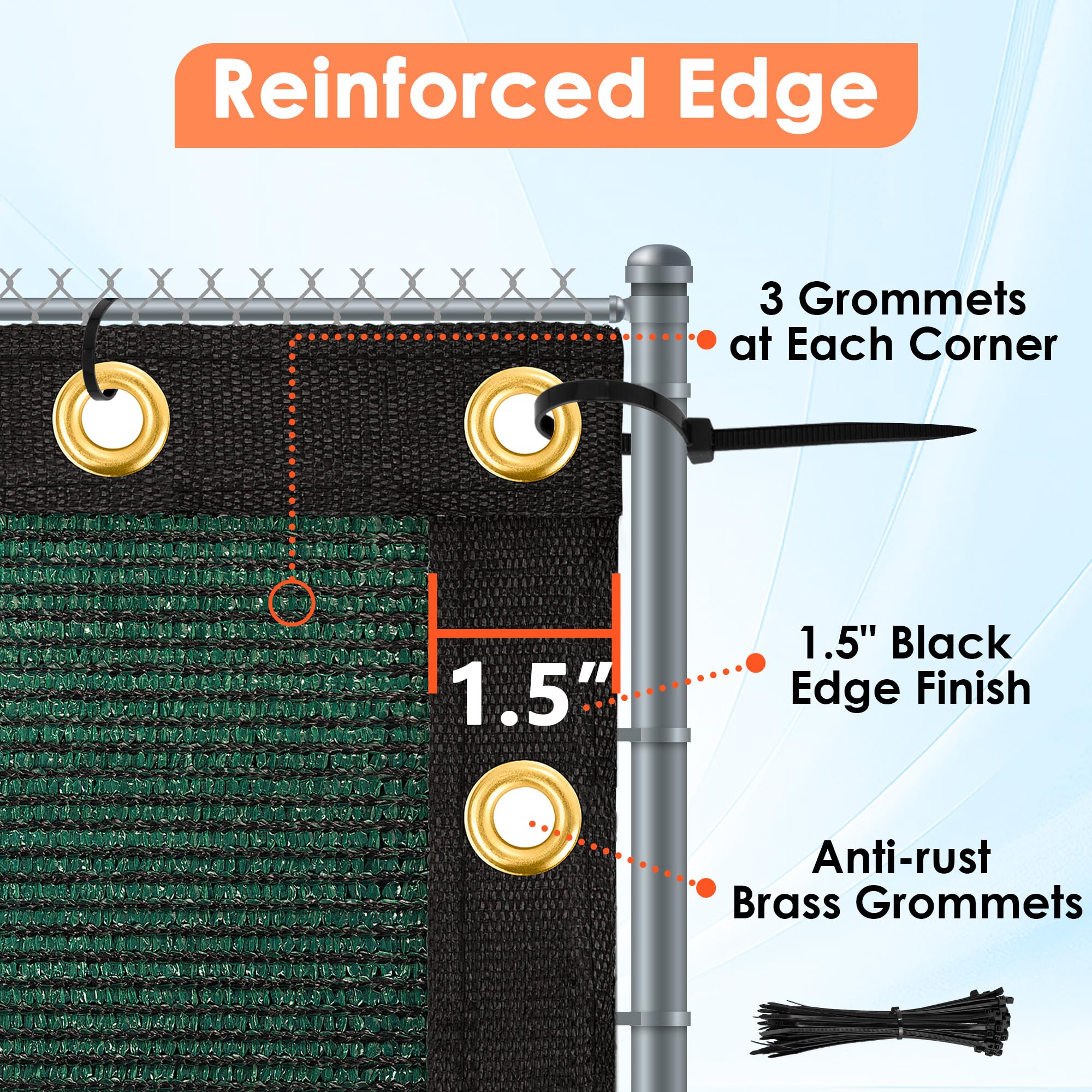 i COVER installed on chain link fence showing secure fit and privacy