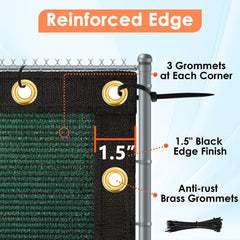 i COVER installed on chain link fence showing secure fit and privacy
