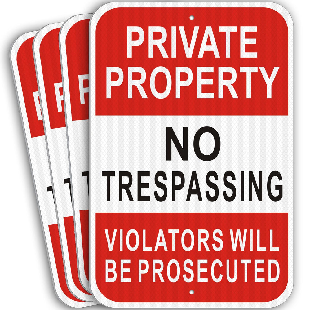 i-CowFun front view 4-pack showing clear private property message and visibility