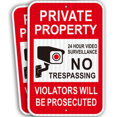 i-CowFun front view sign on fence showing clear private property warning