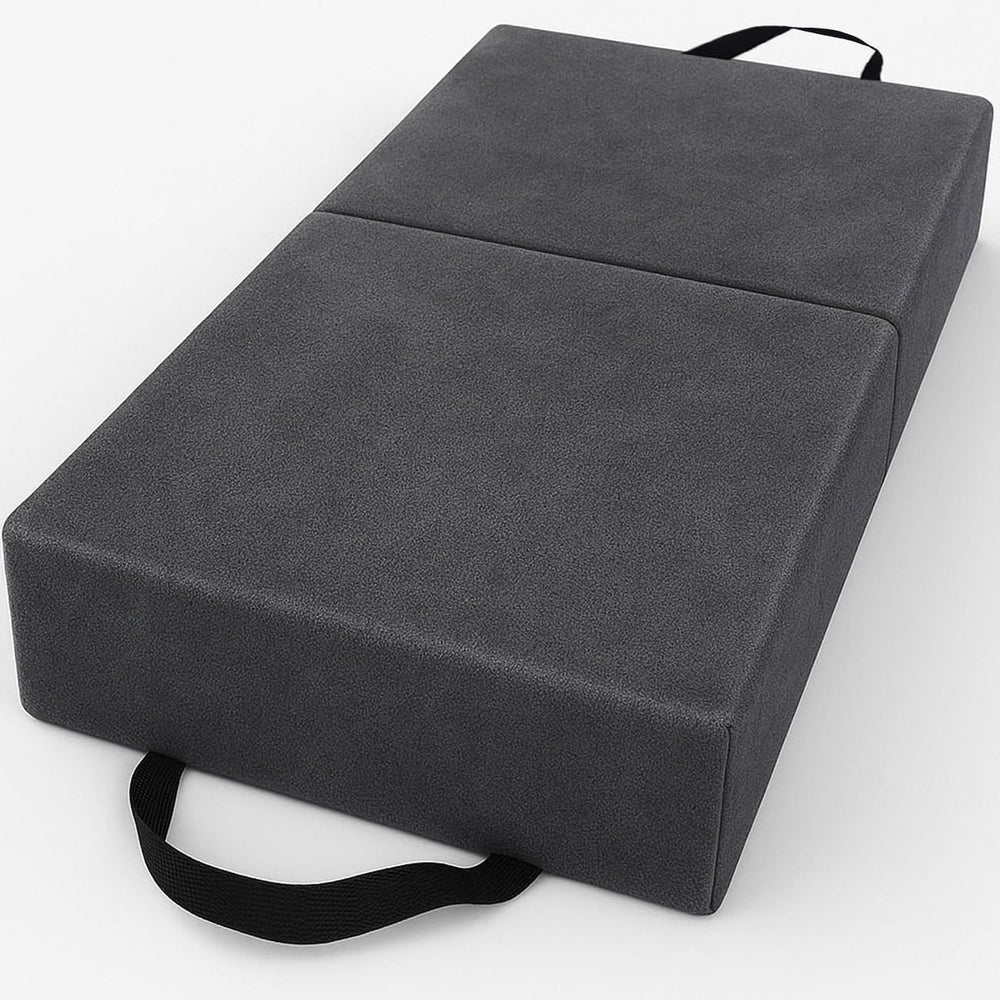 i frmmy front view of kneeling pad shows wide support and comfort