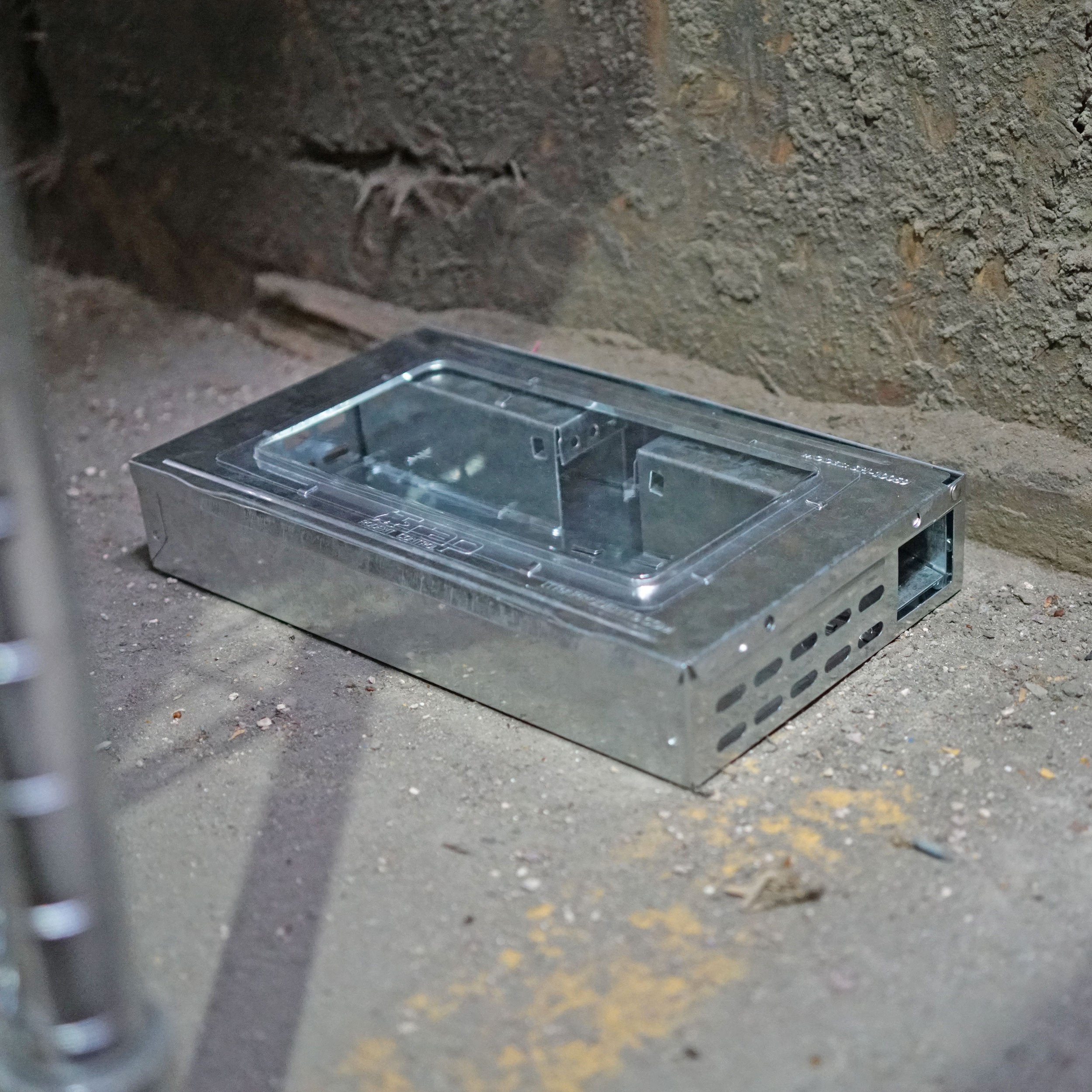 iTrap positioned in kitchen under counter showing discreet home use