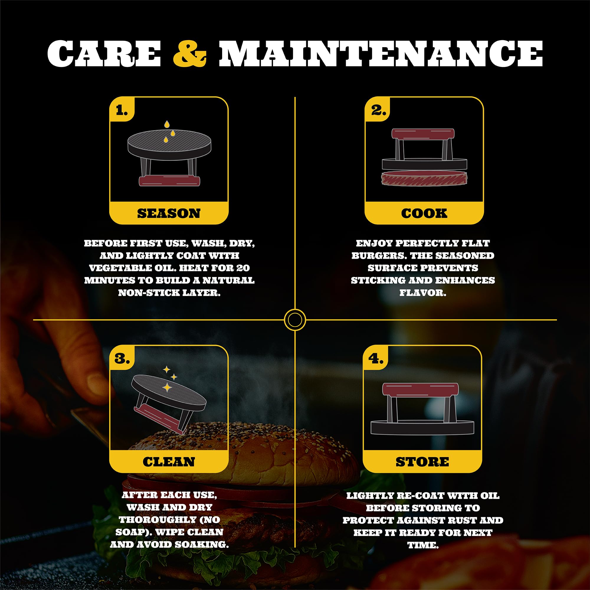 IAN's kit staged at backyard grill showing gift-ready presentation and grilling ease