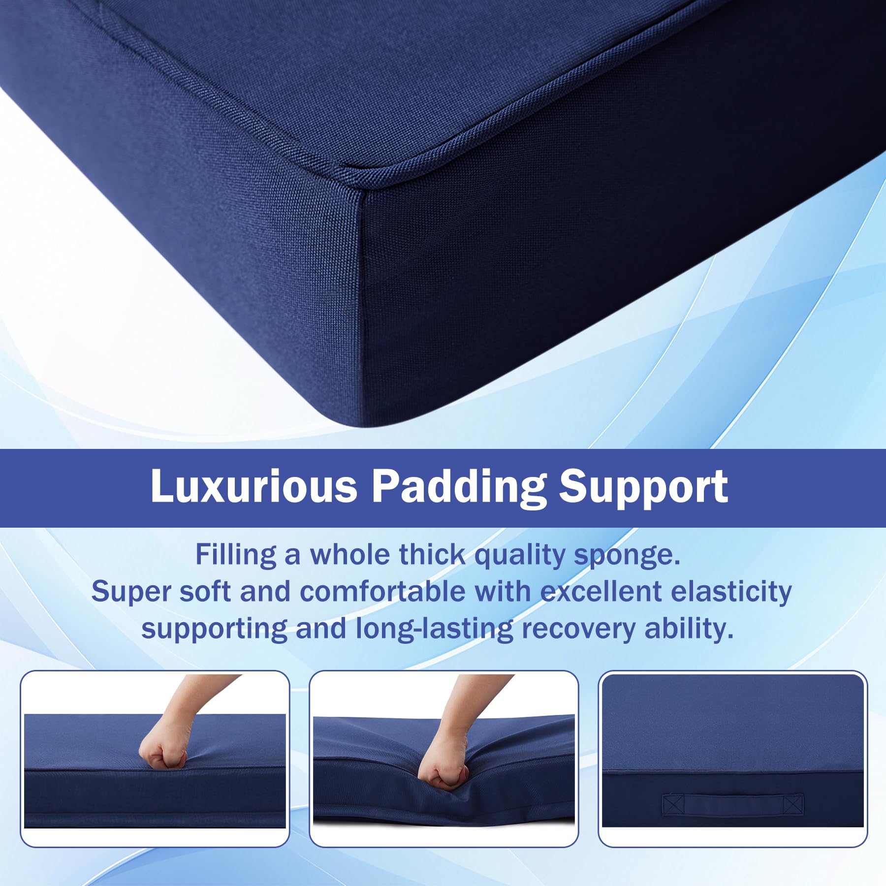 IASEAHK adjustable straps and ties secure cushions to chairs