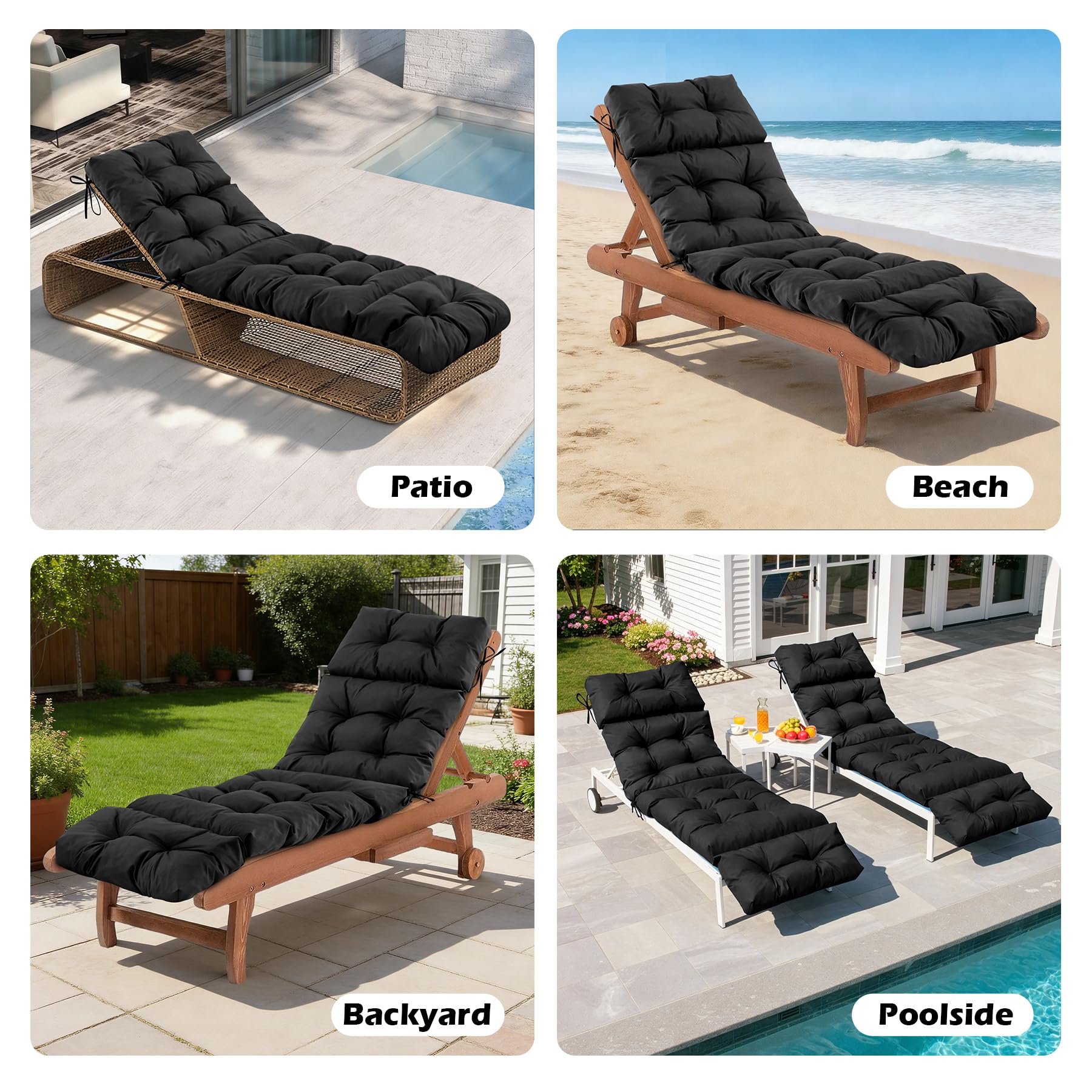 IASEAHK lifestyle shot of cushion on a porch chaise demonstrating relaxed outdoor seating appeal