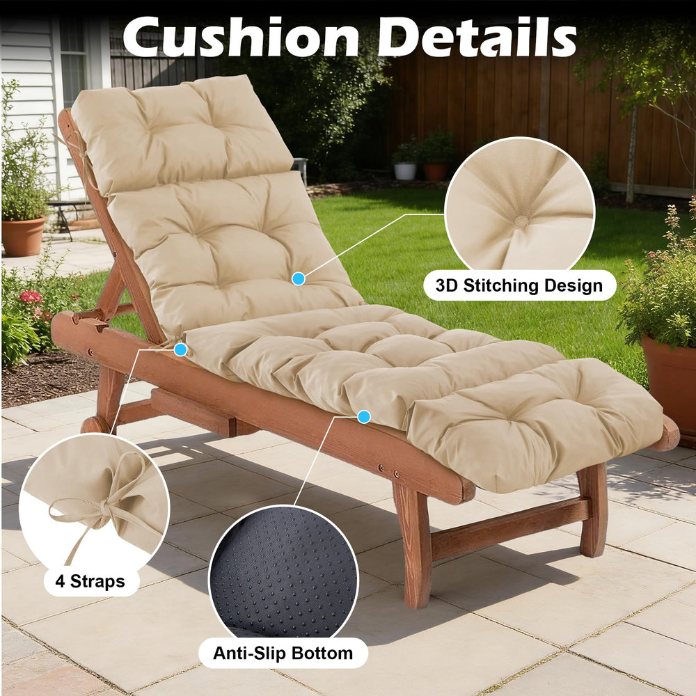 IASEAHK cushion in use on patio lounge for relaxed outdoor comfort
