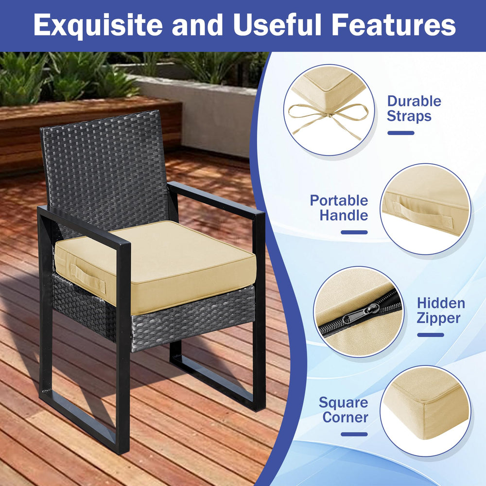 IASEAHK cushions styled on a patio set showing versatile outdoor use and coordinated look