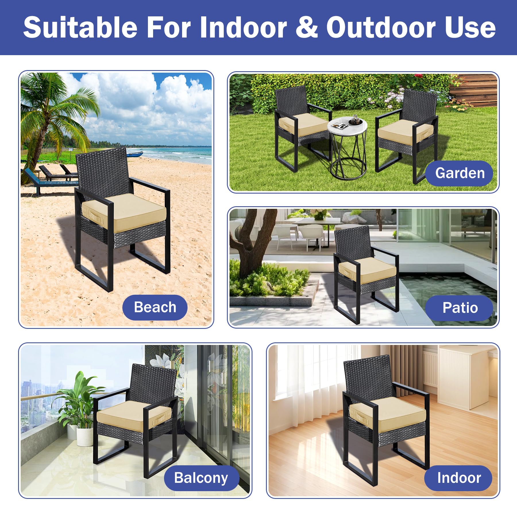 IASEAHK stacked cushions in storage demonstrating portability and compact organization