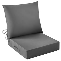 IASEAHK front view of dark grey cushion set showing neat fit and curb appeal