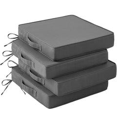 IASEAHK front view of four dark grey cushions showing size and neat finish