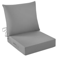 IASEAHK front view of grey cushion set showing neat fit and weather-ready design
