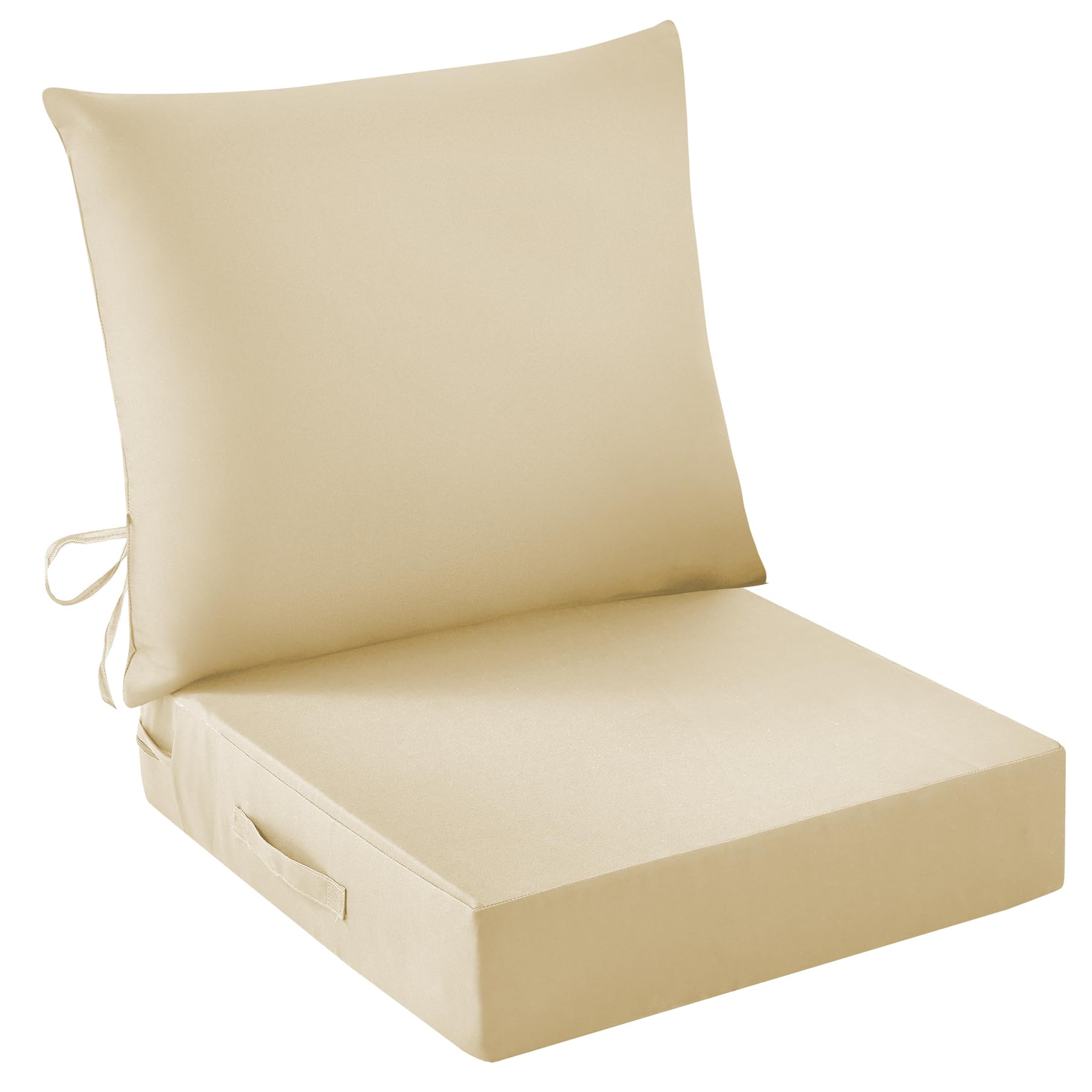 IASEAHK front view of light khaki cushion set showing fit and style benefit