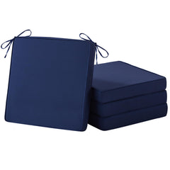 IASEAHK front view of four navy cushions showing coordinated outdoor seating comfort