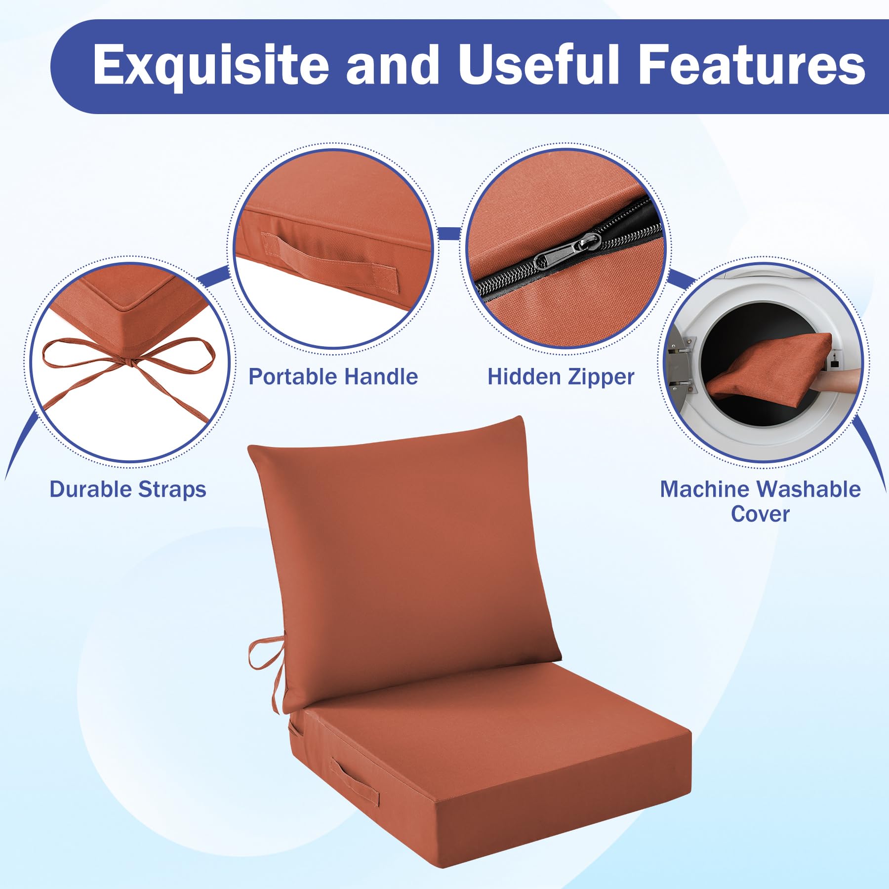 IASEAHK sewn-in handle for easy carrying and transport