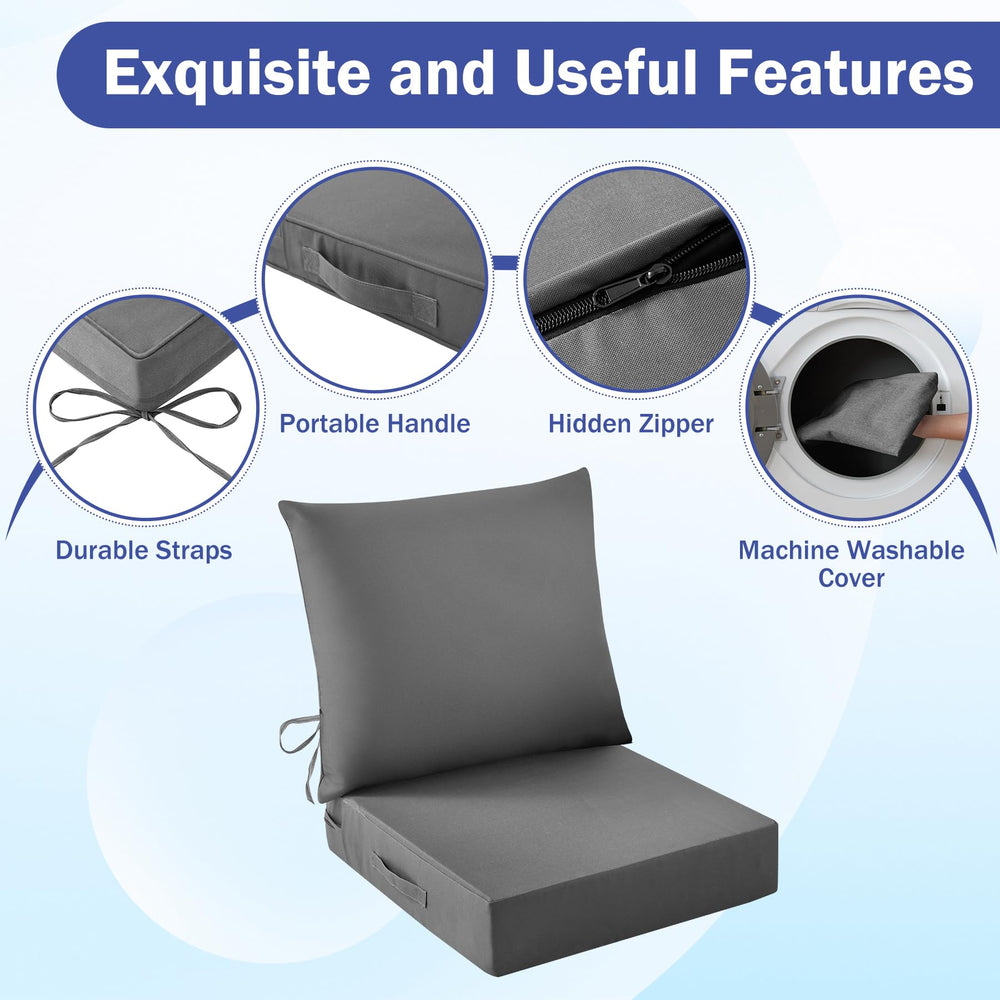 IASEAHK built-in handle on cushion for easy transport between storage and seating