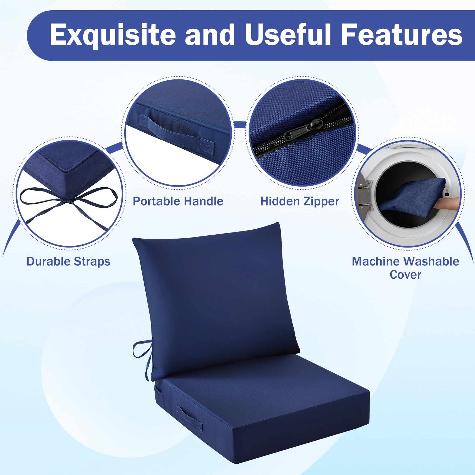IASEAHK hidden zipper and handle detail for easy transport and tidy look