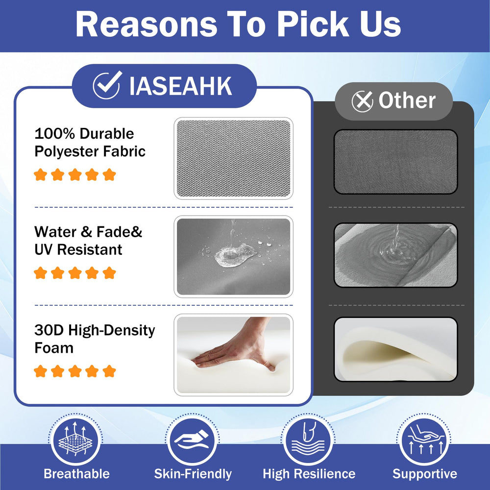 IASEAHK hidden zipper on cover for easy removal and machine washing