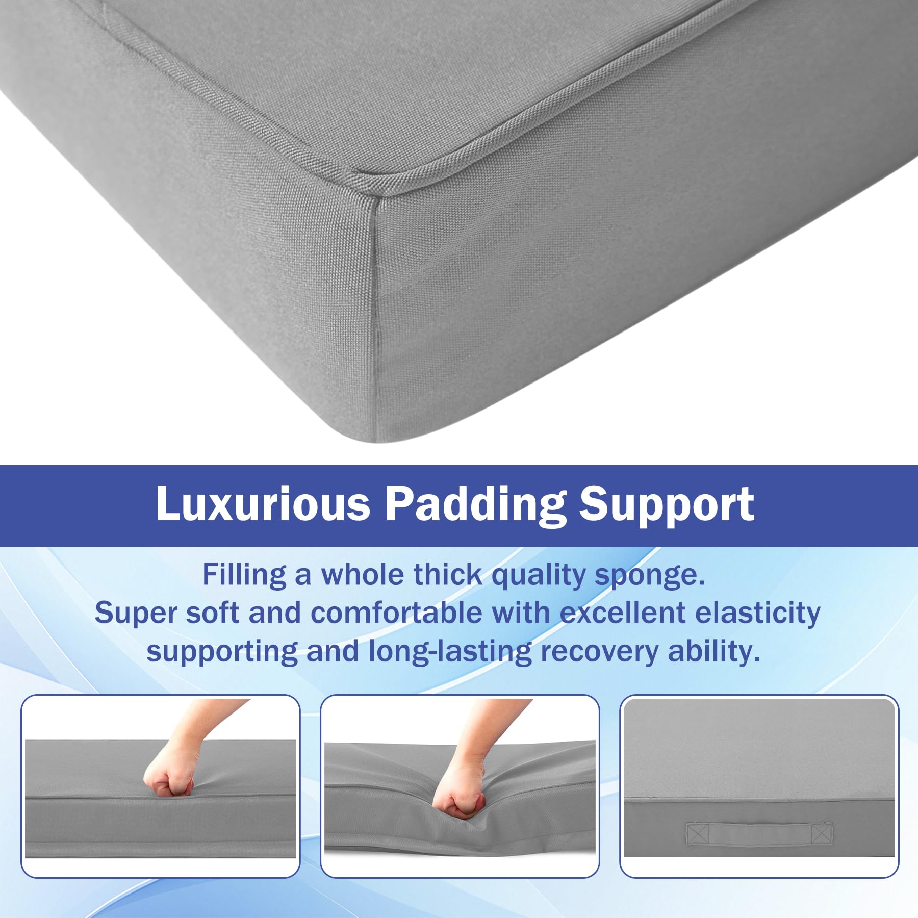 IASEAHK cushion on patio chair demonstrating added seating comfort