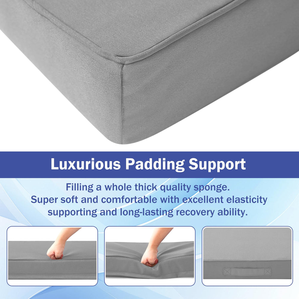 IASEAHK cushion on patio chair demonstrating added seating comfort