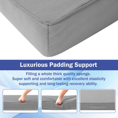 IASEAHK cushion on patio chair demonstrating added seating comfort