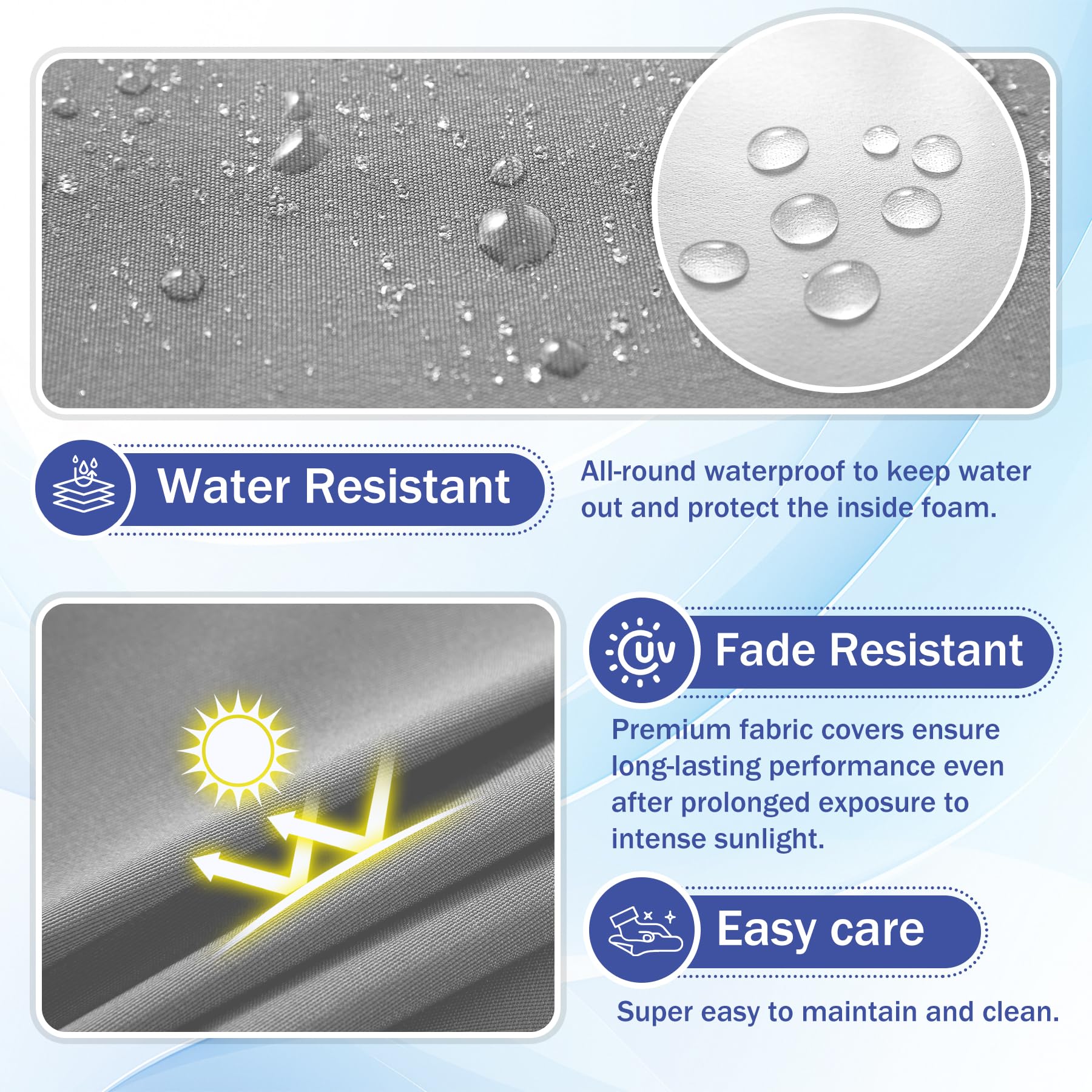 IASEAHK Oxford fabric texture highlighting water and UV resistance