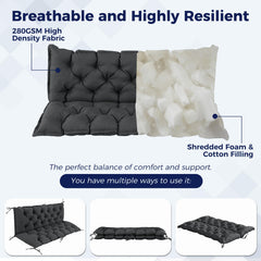 IASEAHK underside showing anti-slip particles for secure outdoor seating benefit