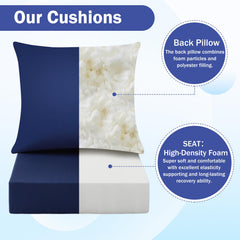 IASEAHK seat and back cushions placed on patio chair for added comfort