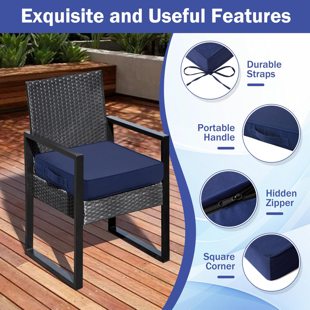 IASEAHK straps tightened on patio chair preventing cushion slipping and shifting