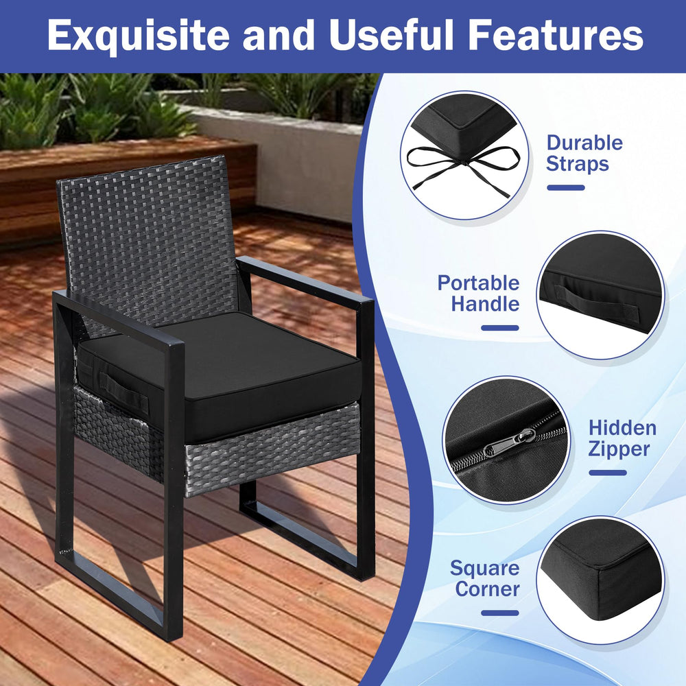 IASEAHK adjustable straps tied to patio chair keeping cushion securely in place