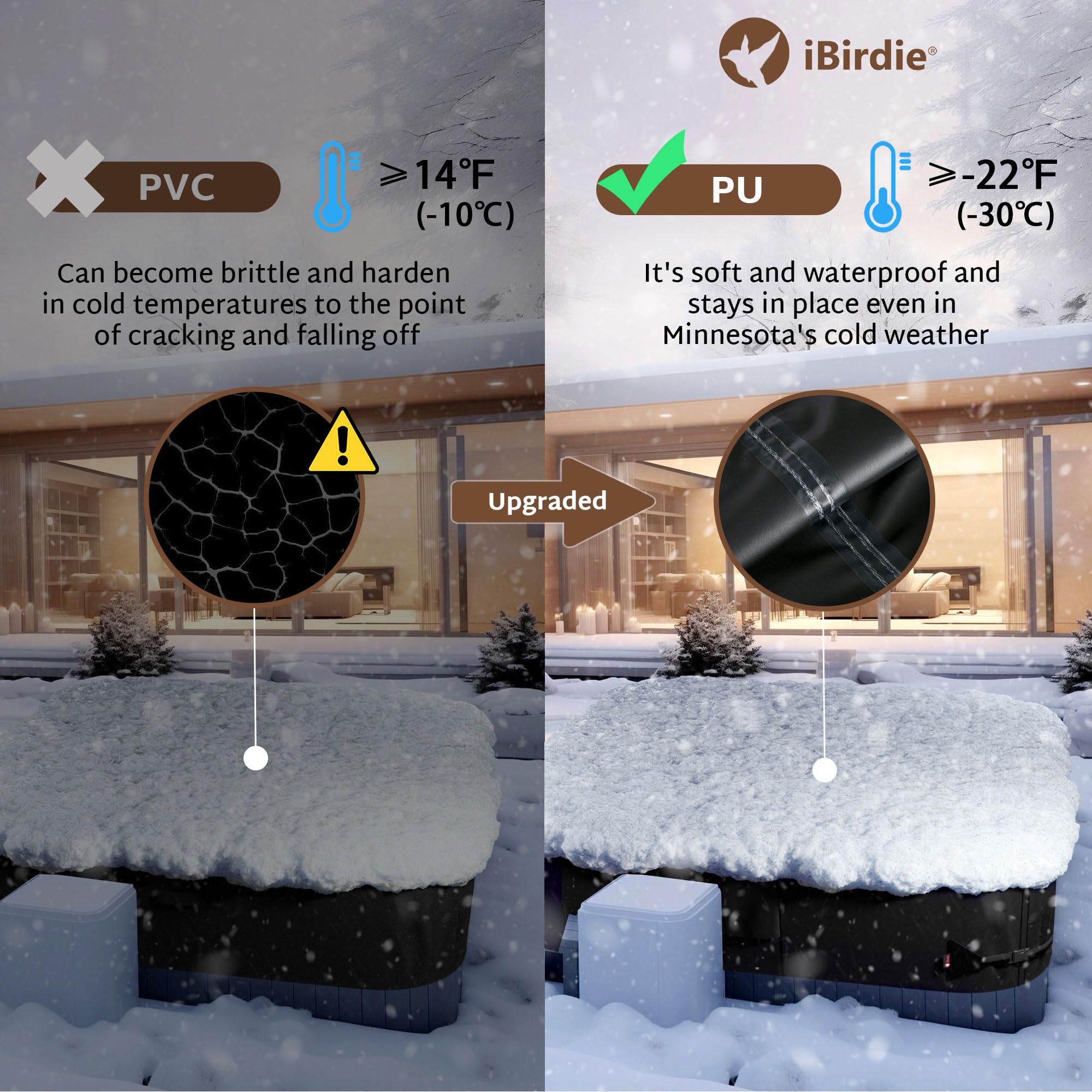 iBirdie side air vent detail releasing moisture and preventing condensation