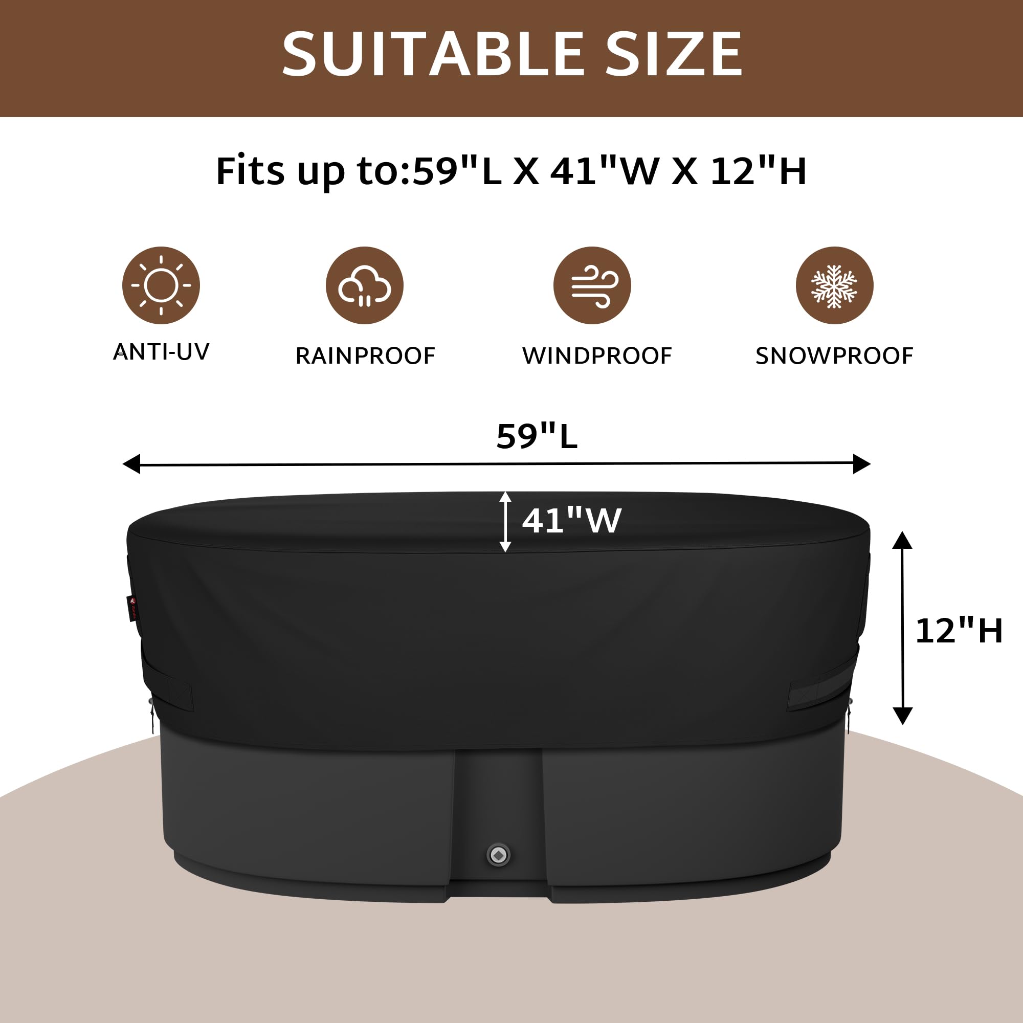 iBirdie fabric close-up shows 600D texture for long-lasting protection