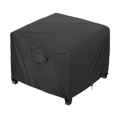 iBirdie front view of fire pit cover showing full fit and protection