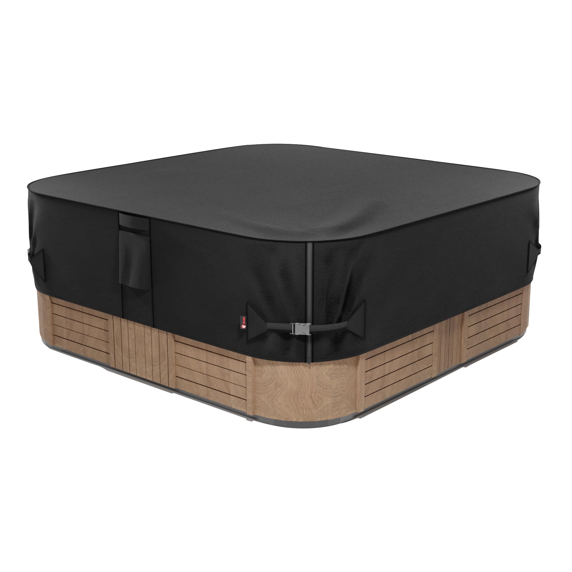 iBirdie front view of cover on hot tub showing full protection and weather resistance