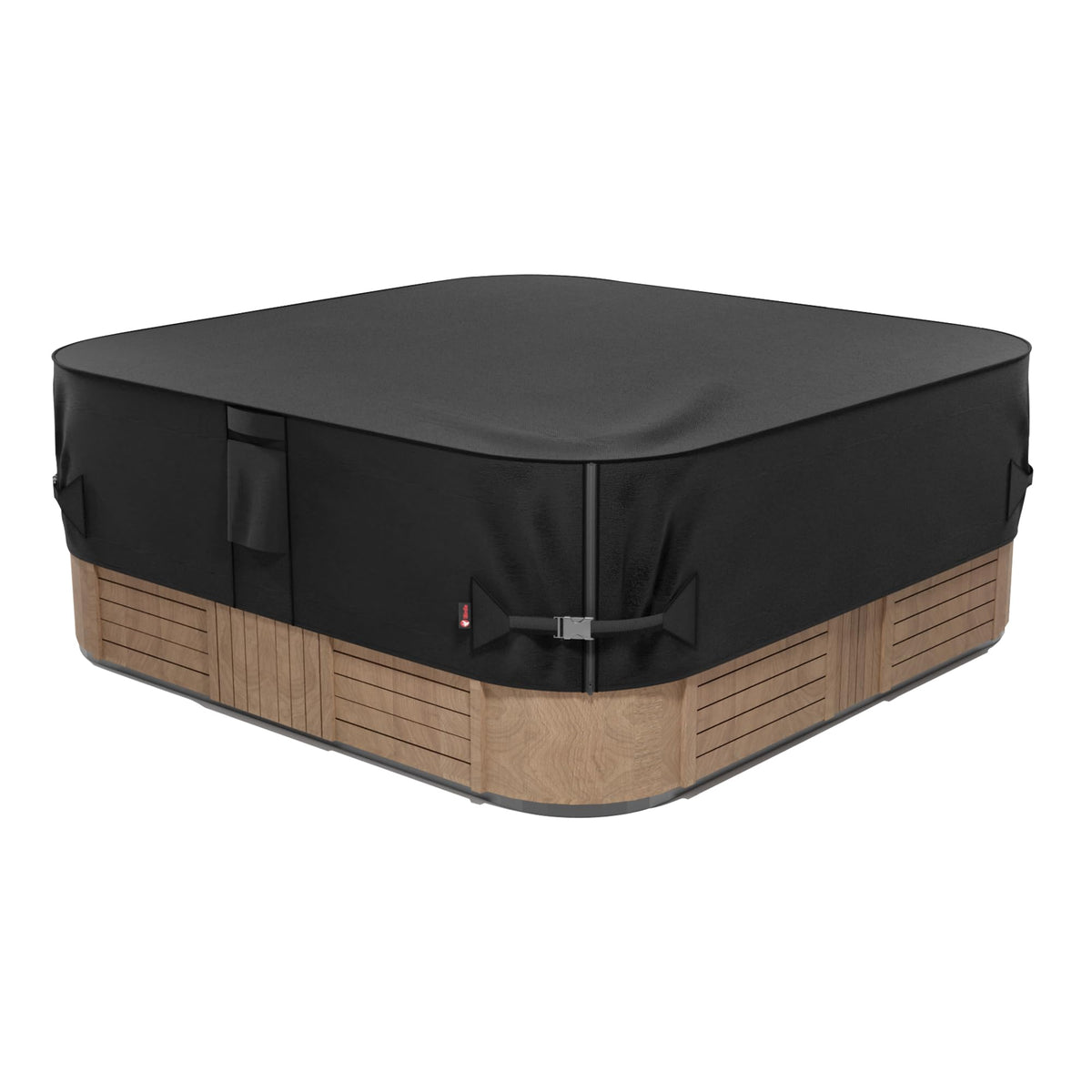 iBirdie front view of cover on hot tub showing full protection and weather resistance