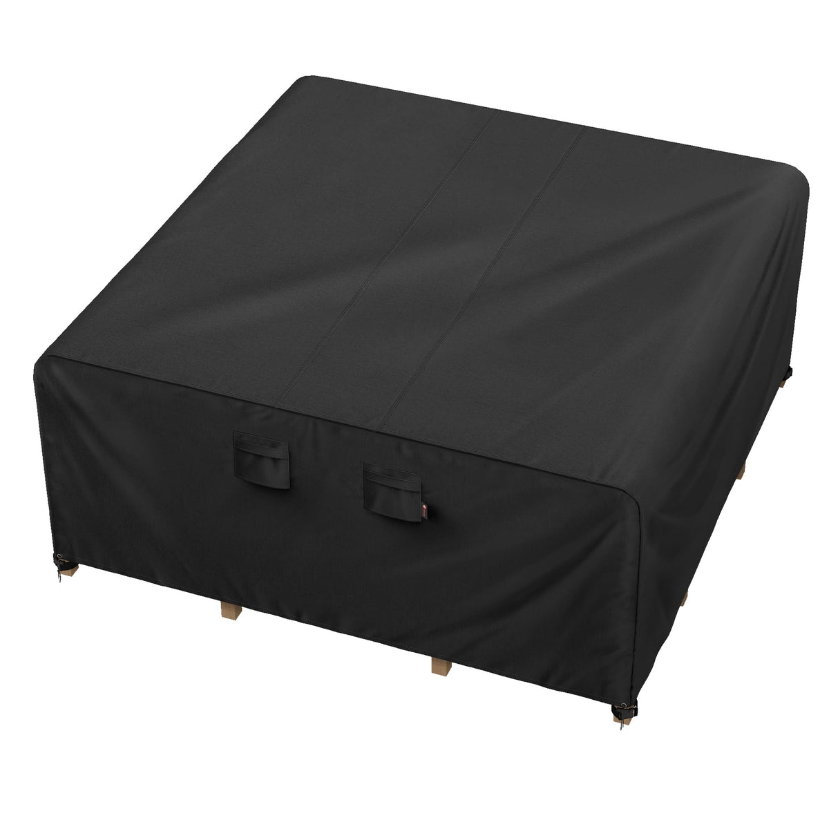 iBirdie front view of the covered patio table protecting furniture
