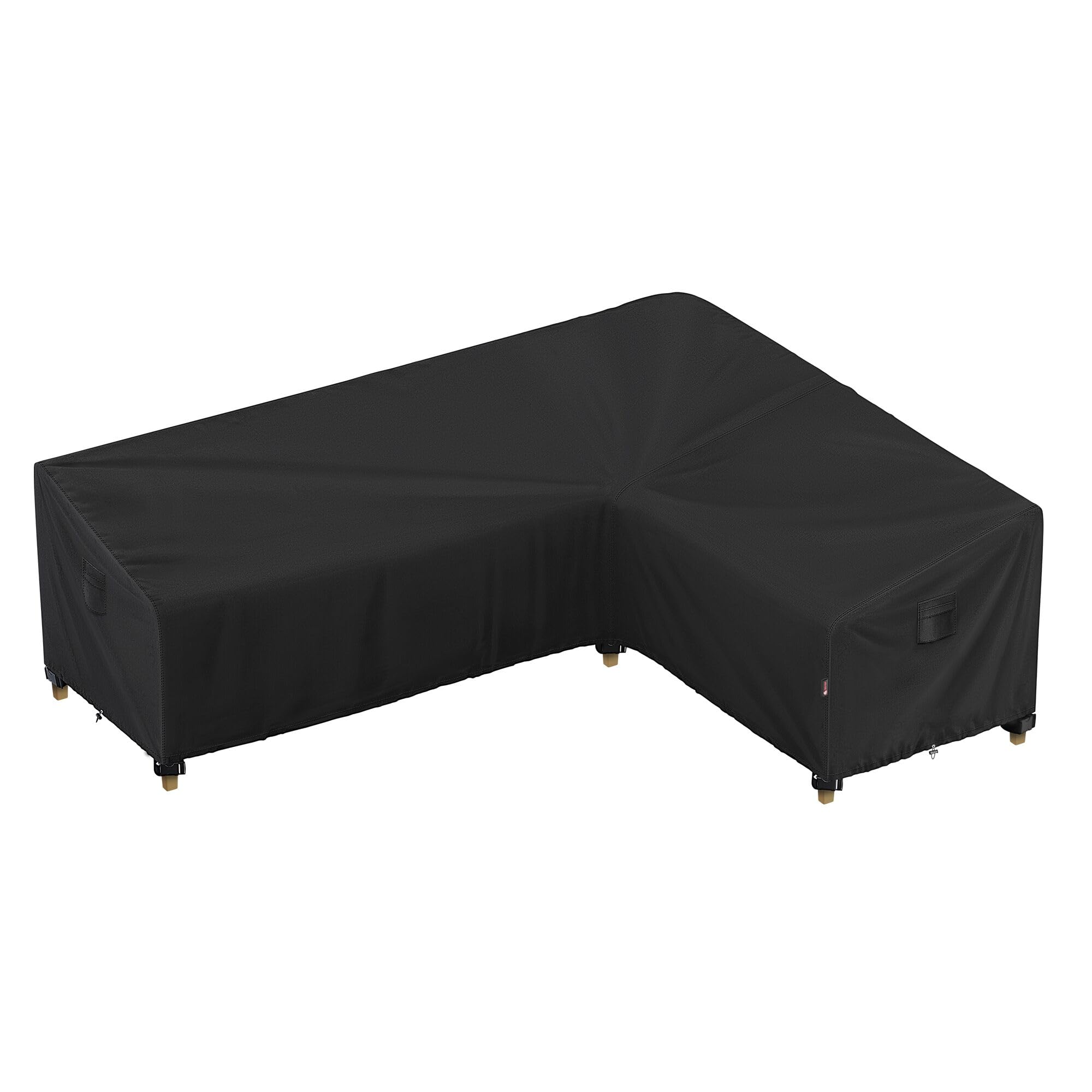 iBirdie front view of L-shaped cover protecting a large outdoor sectional
