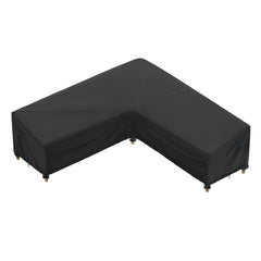 iBirdie front view of L-shaped cover protecting sofa and keeping cushions dry