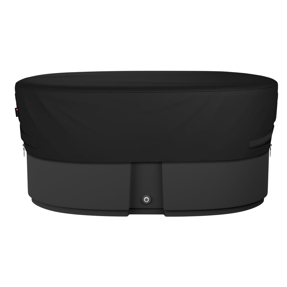 iBirdie front view of cover protecting tank showing full fit and protection